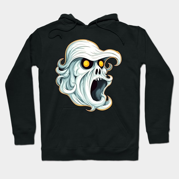 Eerie Halloween Ghoul Art - Spooky Season Delight Hoodie by Captain Peter Designs